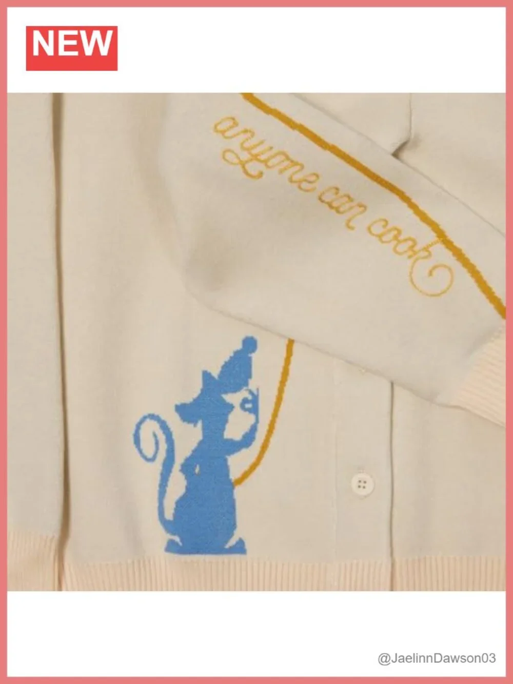 Loungefly Pixar Ratatouille Collared Cardigan Sweater Knit